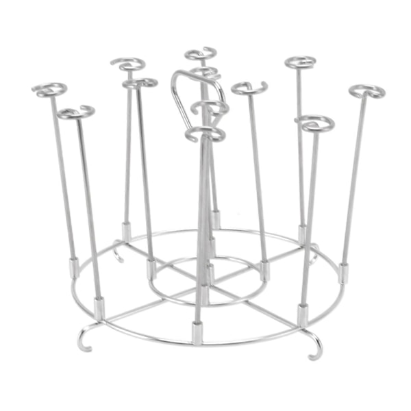 Spydstativ Rustfritt Stål Vertikal Grillspydholder Frityrtilbehør for 6 Quart Frityrkoker