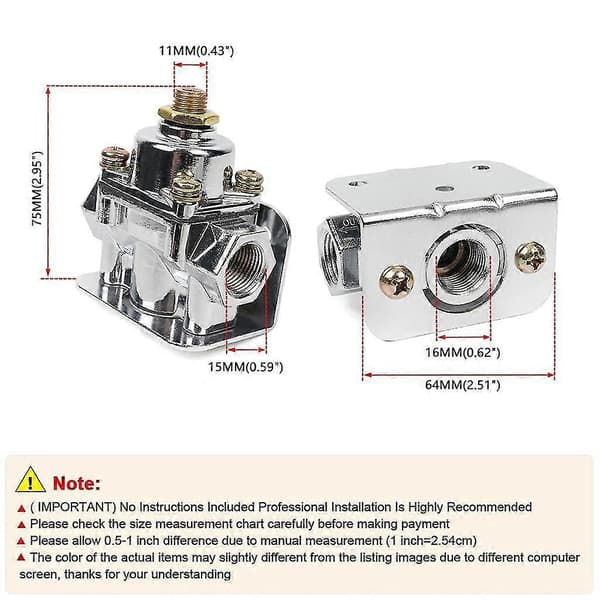 Rostfri Bränsletrycksregulator Förgasardelar För Holley Edelbrock 12803