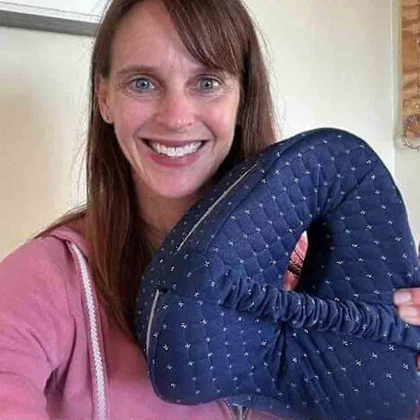 Smooth Spine Pillow, Smooth Spine Alignment Pillow - Lindrar höft- och ischiasvärk, Smooth Spine Leg Pillow, 100% Ny navy