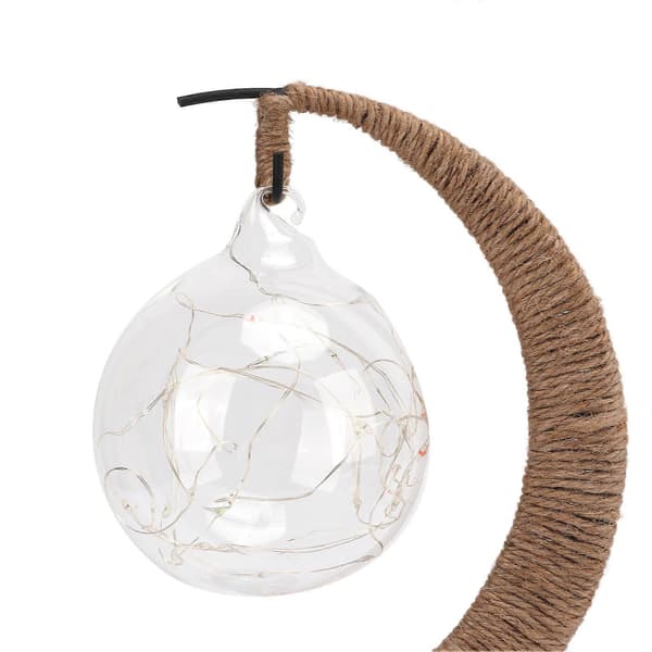 Farve LED Måne Kugle Model Lampe Hamp Reb Smedet Udsøgt Holdbar Måneformet Lys