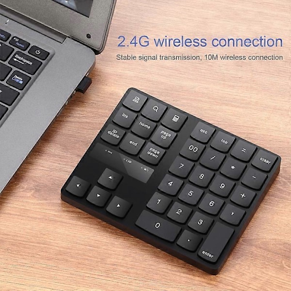 35 Tangenter Numerisk Knappsats Multifunktionell Uppladdningsbar Tyst Ergonomisk Halkskydd Bekväm Skrivning Extern 2.4GHz Trådlös Mini Numerisk Tangentbord Digital