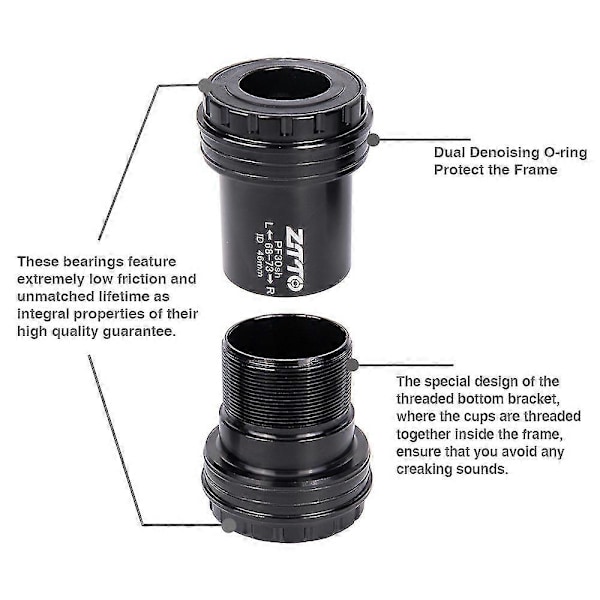 PF30 24mm Press Fit Bundbeslag Keramisk Gevindlås System Cykel 46mm Til MTB Racercykel 24 Kranksæt PF30-24B TOOL BK