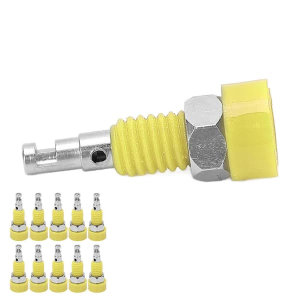 10 stk 2mm Banan Hunn Jack Socket Koblingsadapter Panel Mini Bindepost for Elektronisk Instrument Gul