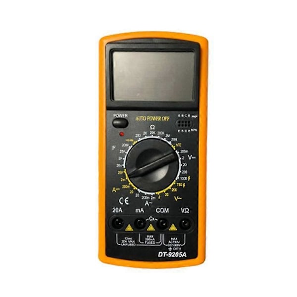 DT9205A LCD Digital Multimeter Portabel AC DC Volt Voltmeter Amperemeter Ohm Spänning Kapacitans Resistans Testare Meter