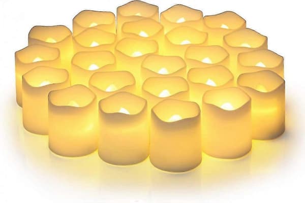 Batteridrivna LED-värmeljus, 24-pack, flamlösa värmeljus