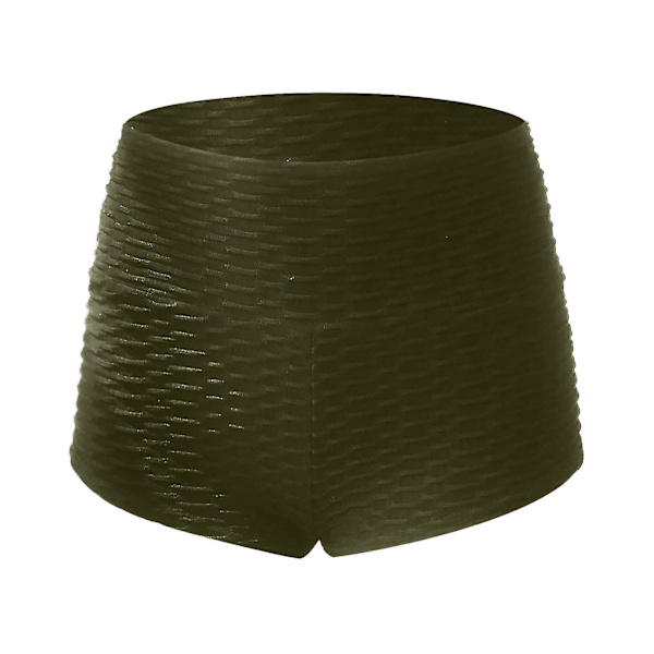 Tflycq Dam Byxor med Hög Midja, Hel Färg, Bandage, Svettiga Byxor, Yoga Shorts Green S