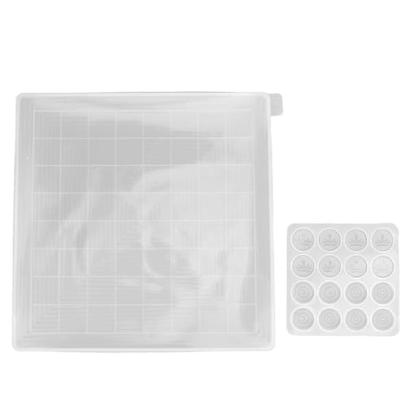 2 st Schackformar Transparent DIY Epoxiharts Dropplim Silikon Gjutning Schackbräde Set