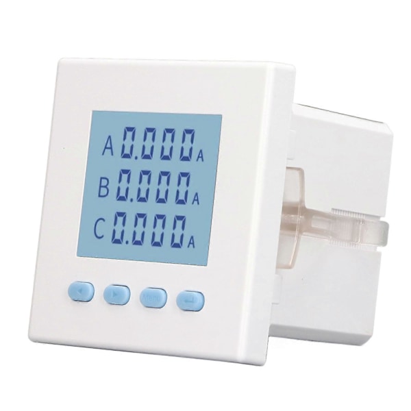 Digital 3-fas Energimätare Testare Elektricitet Strömförbrukningsmätare Intelligent LCD AC220V 5A Amperemeter