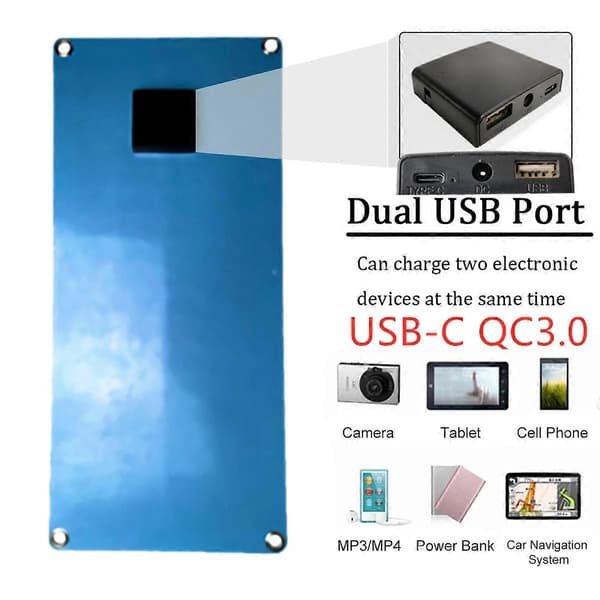300W Solpanel 12V 5V Dubbel USB-kontroller Vattentät Monokristallin Solceller Batteriladdare -10A