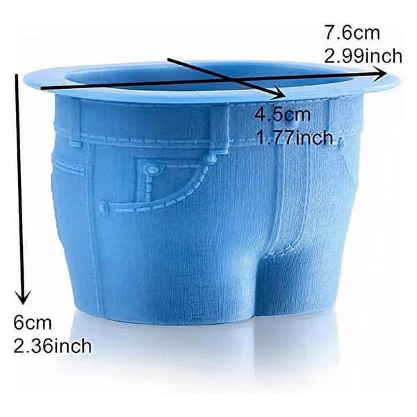 Jeans Stil Silikon Cupcake, Silikon Muffinsformer, Silikon Bakekopper, Silikon Muffinskopper, Mini Jeans Stil 4 STK