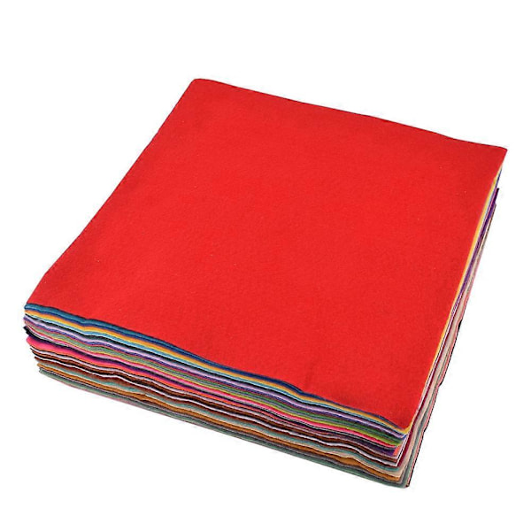 Non Woven Mjuk Filt Tyg 1mm Tjocklek Material för Sömnad Leksaker Dockor Hantverk 40 Stycken 30X30cm