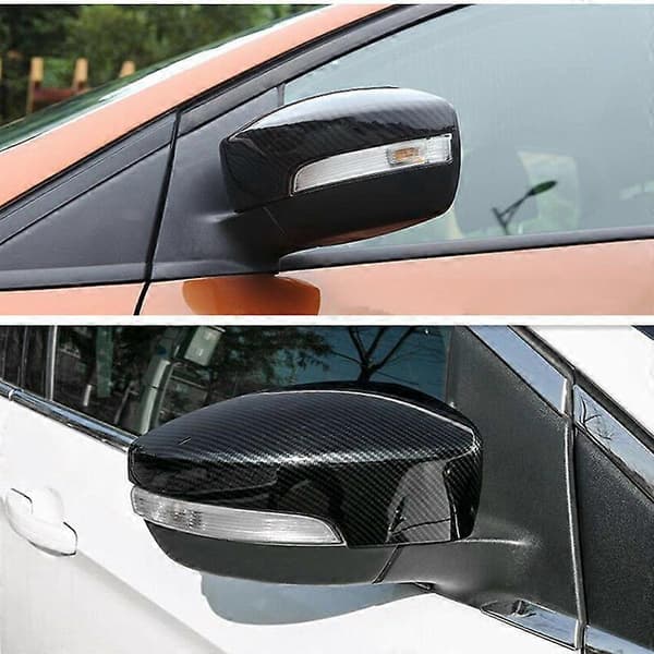 2 stk. Sidespejlskapper til udvendige sidespejle til Escape Kuga 2013-2019 Carbon Fiber ABS