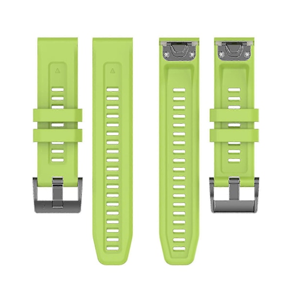 Silikonarmbånd 26 mm for Garmin Fenix 7x/6x/5x klokke Green