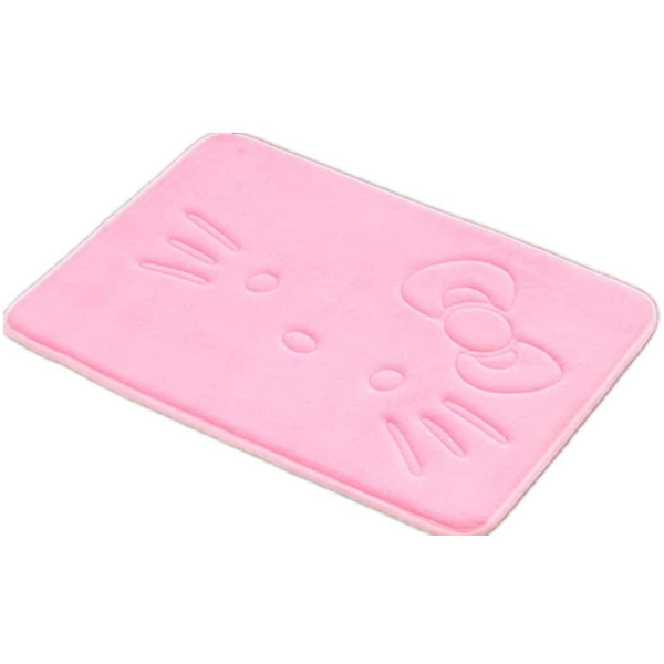 Tflycq Söta Tecknade Rosa Områdesmattor Badrumsmattor Supermjuk Minnesskum Badmatta Halkfri Absorberande Dörrmatta Köksmatta Välkomstmatta 40x60 cm