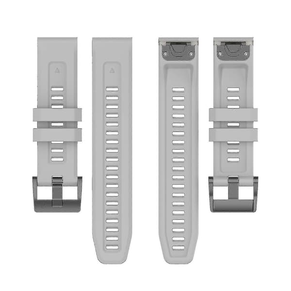 Silikonarmband 26mm för Garmin Fenix 7x/6x/5x Klocka Rem Loop Armband Gray