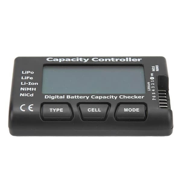 Batterikapacitetscontroller Spændingstester Digital Display Måler til Li Ion NiCd NiMH