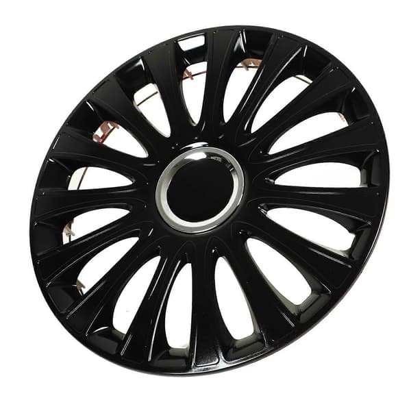 4 STK 16 tommer Hjulkapsel Blank Sort Hjul Fælg Beskytter Universal Erstatning Til Seat Leon