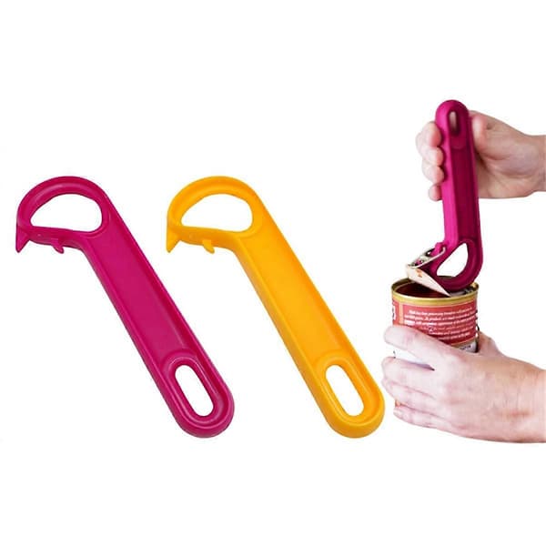 4 st Burköppnare Ring-Pull Burköppnare Kan Lätt Öppna Burkar, Rosröd