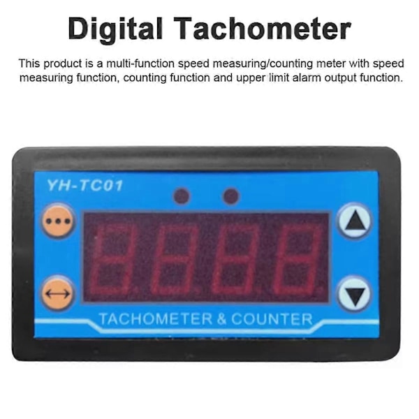 -TC01 Digital Tachometer Høj-Nøjagtighed LED Digital Motor Hastighedsmåler med Hall Sensor Motor Hastighedsdetektor