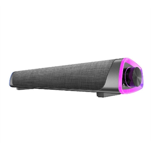 4D Datamaskin Høyttaler Bar Stereo Lyd Subwoofer Bluetooth Høyttaler for Laptop Notebook PC Musikkspiller (Svart)