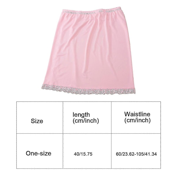Hot 2023 Kvinner Damer Elastisk Midje Halv Underskjørt Skjørt Unders Kirt Dame Under Skjørt Underskjørt Halv Midje Skjørt Bestselger Pink