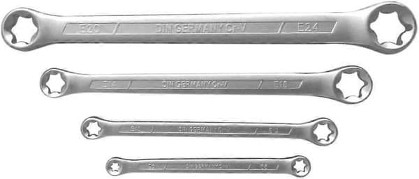 4 delar TRX-Star E-Torx ringnyckelsats, E6 E8 E10 E12 E14 E18 E20 E24 Torx Tork-sats