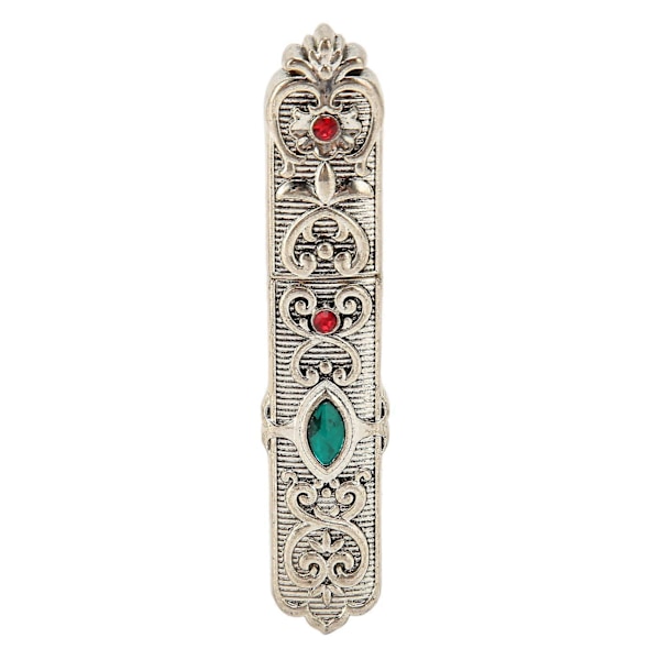Vintage Nålhus Set Strass Snidad Mönster Trendiga Synålar Förvaringsrör Nålhållare DIY Syverktyg Antik Silver