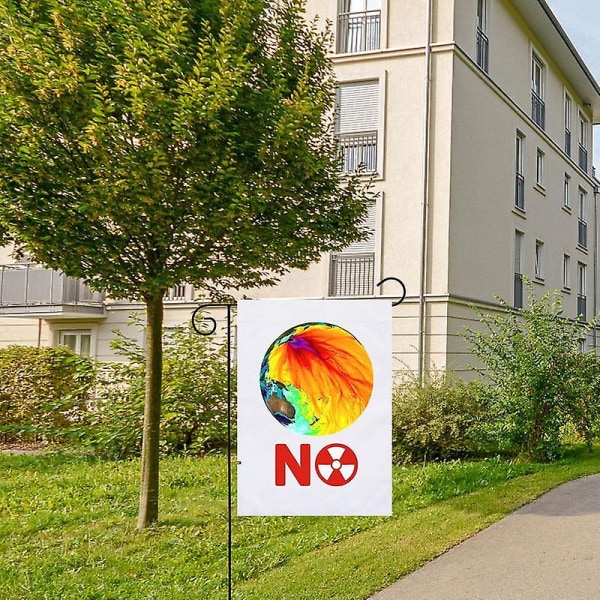 Nukleär Banner 1.48 X 0.98ft Trädgårdsflaggor För Utomhus Fallout Dekor För Marscherande Och Publicering Motståndet Mot Utsläpp Av Kärnkraft style 3