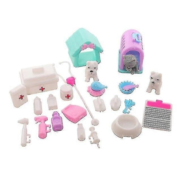 Dockskåpsminiatyr Kök Mat För Barbie 43 Delar Middagsset 26 items