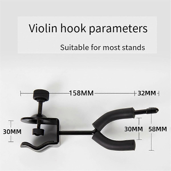 Violinhängare för mikrofon- eller notställ, violinkrok för scenshower, violintillbehör