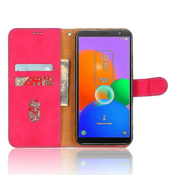 Til Tcl 403 Mobiltelefon Etui Stativ Tegnebog Stødsikker Tpu+pu Læder Telefon Cover Rose