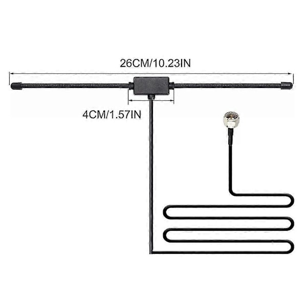 DAB FM Radioantenne FM Dipol Antenne Audio Pluggkontakt for Stereomottaker