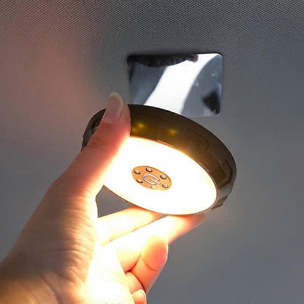 1 stk Bilinteriør leselys LED taklys Bil berørings nattlys USB, 91*91*16mm
