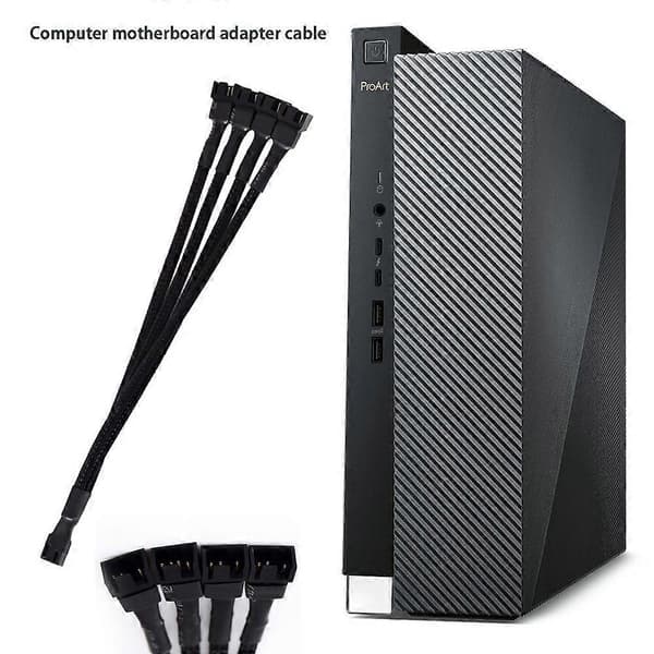 PWM Viftesplitterkabel 4-Pin Hovedkort CPU-Kjøler Vifte 1 til 4 Konverter Koblingsforlengelseskabel Datatilbehør