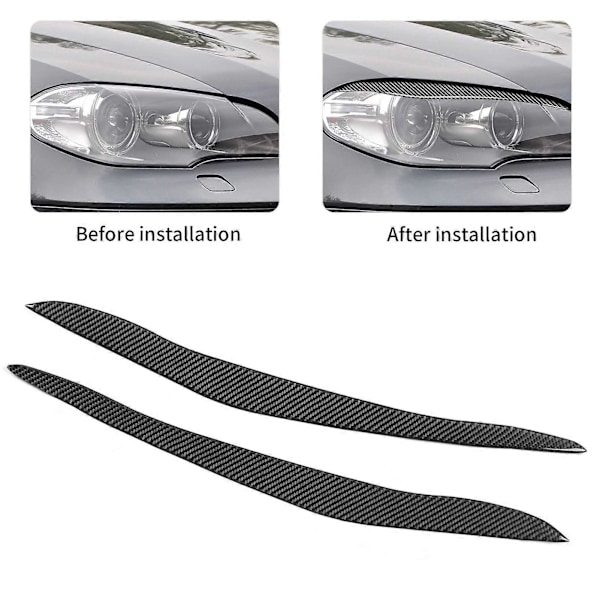 2 st Kolfiber Strålkastarögonbryn Exteriör Dekoration Passar X5 E70 2007?2013