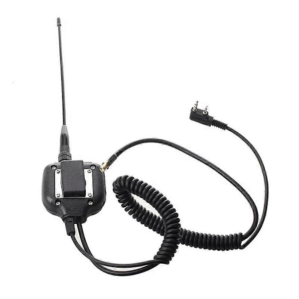 Til 2-Pin Radio Håndholdt Højttaler Dobbelt PTT Mikrofon med Dobbelt Bånd SMA-Hun Antenne til