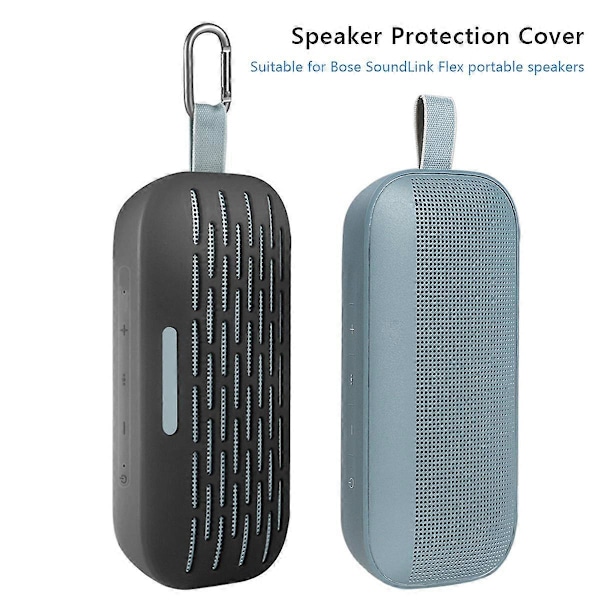 Silikonfodral för SoundLink Flex Trådlös Högtalare Skyddande Hölje Bluetooth Högtalartillbehör Grå