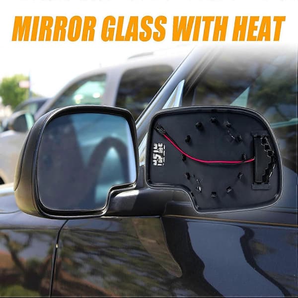 Uppvärmt sidospegelglas för Escalade för 88944391 Vänster