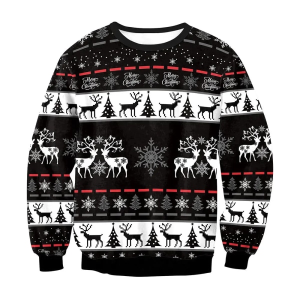 Ugly Christmas Sweater Herr Dam Tröjor 3D Rolig Söt printed Holiday Party Xmas Birthday Sweatshirts Unisex pullovers Toppar style 24 L