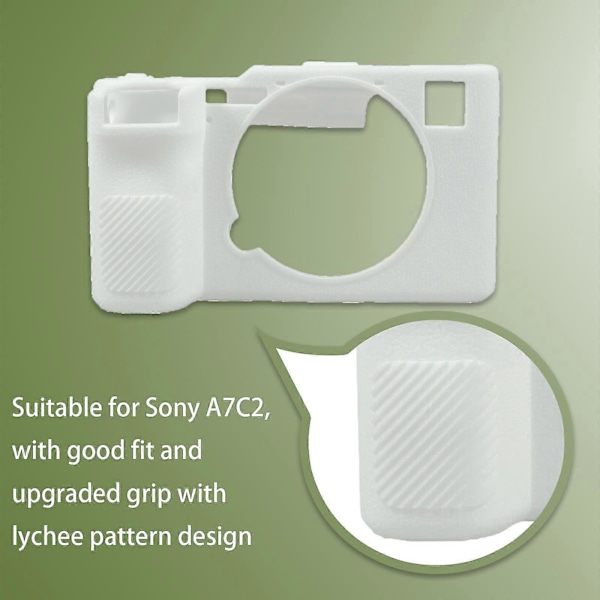 A7C2 Kumisilikonikotelo Suojus Sony A7C II A7CII A7C Mark js -kameralle White