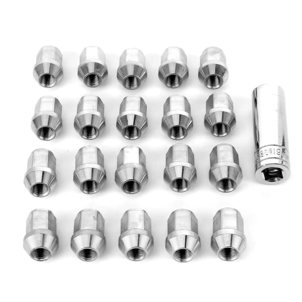 20st Hjul Tuner Låsmutter Med Hylsa M12x1.25 Gängstigning Universal Rostfritt Stål