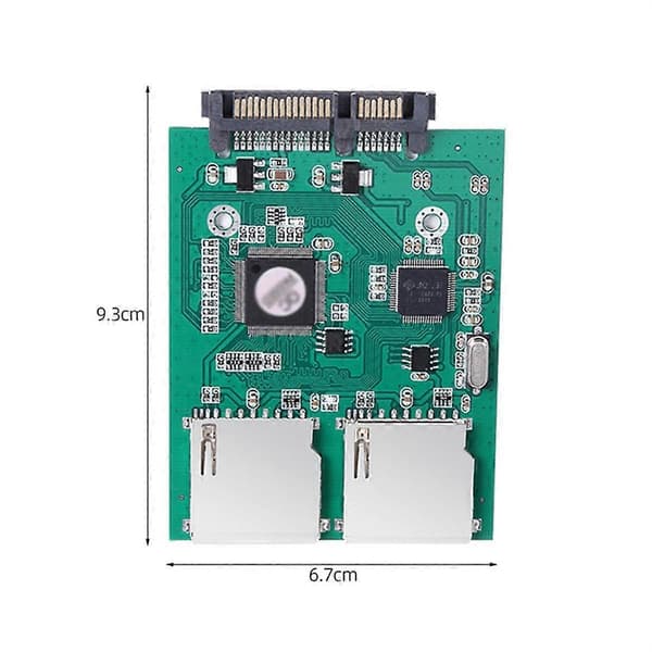 SATA SD-kortadapter 2,5 tum Digital Konverteringsadapter 15PIN+7PIN SD-kortkonverterare Stöder 128GB för Laptop Tablet
