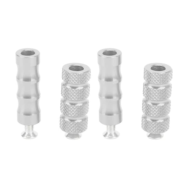 2 Par Motorcykel Broms Fotpinne CNC Process Plätering Exakt Passform För M6 6mm Monteringsbultar Motorcykel Silver