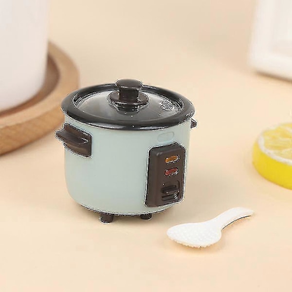 1:12 Dukkehus Mini Riskoker M/ Risskje Kjøkken Kjøkkenutstyr Matlagingsmodell White