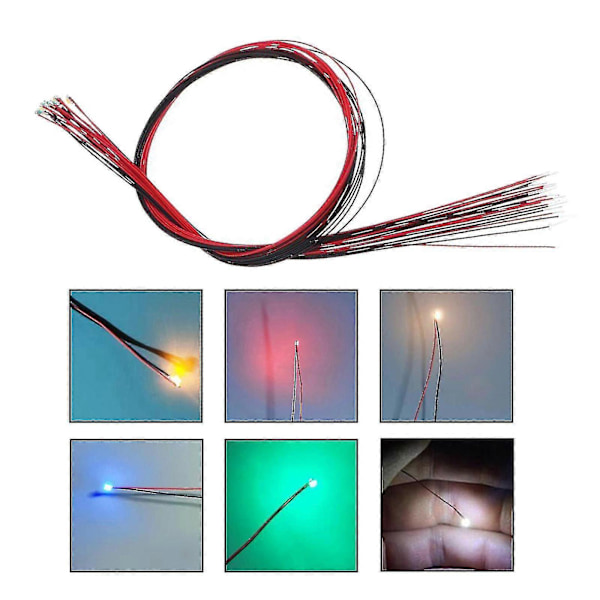 Set med 120 Förkopplade #0805 Smd Led Lampor Mikrokit Färdiglödda Leds Lampor