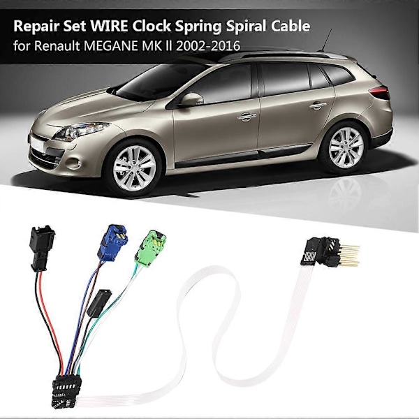 Reparationssæt WIRE Clock Spring Spiral Kabel til Renault MEGANE MK ll 2002-2016