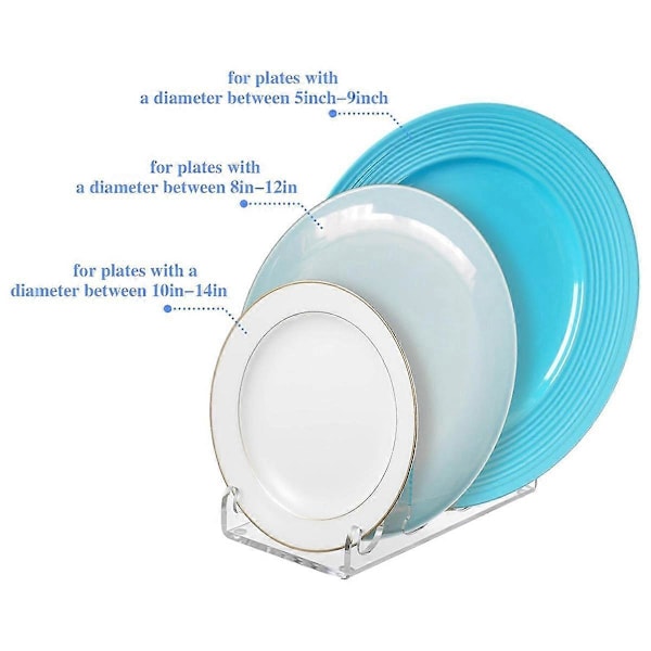 4 stk. tallerken display stativ akryl klar tallerken stativ porcelæn fade tallerkenholder indstilling tallerken stativer