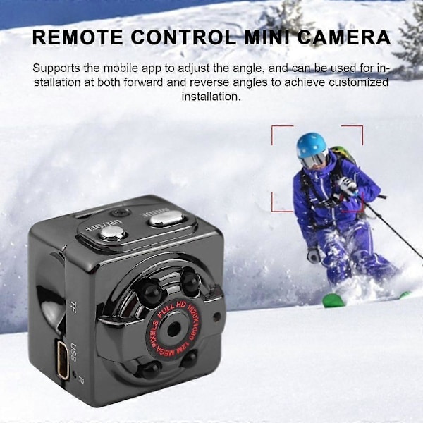 HD-kompatibelt Mini Kamera Videokamera Omvendt Vinkel Installation med Infrarød Nattesyn Bevægelsesdetektering Mini Kamera