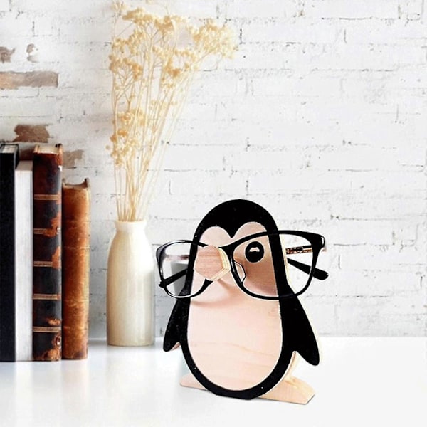 Brilleskabsdyr Brilleramme Hund Træ Brilleskabs Display Stativ Penguin