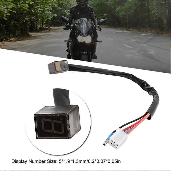 Universal 6-girs motorsykkel LED digital girindikator display speedometerindikator